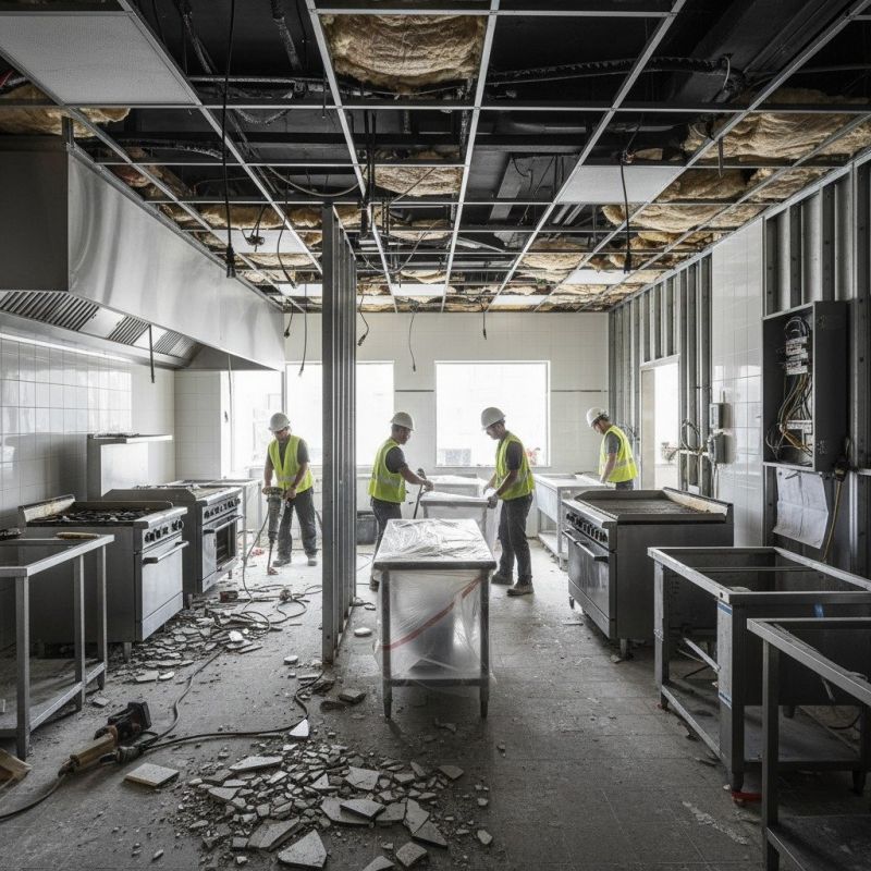 Local Commercial Kitchen Remodeling pros at work